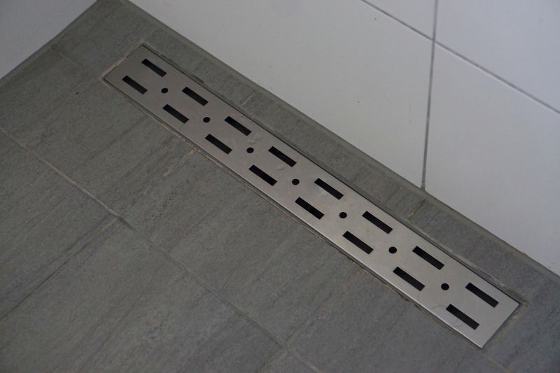 Open Shower with Linear Drain